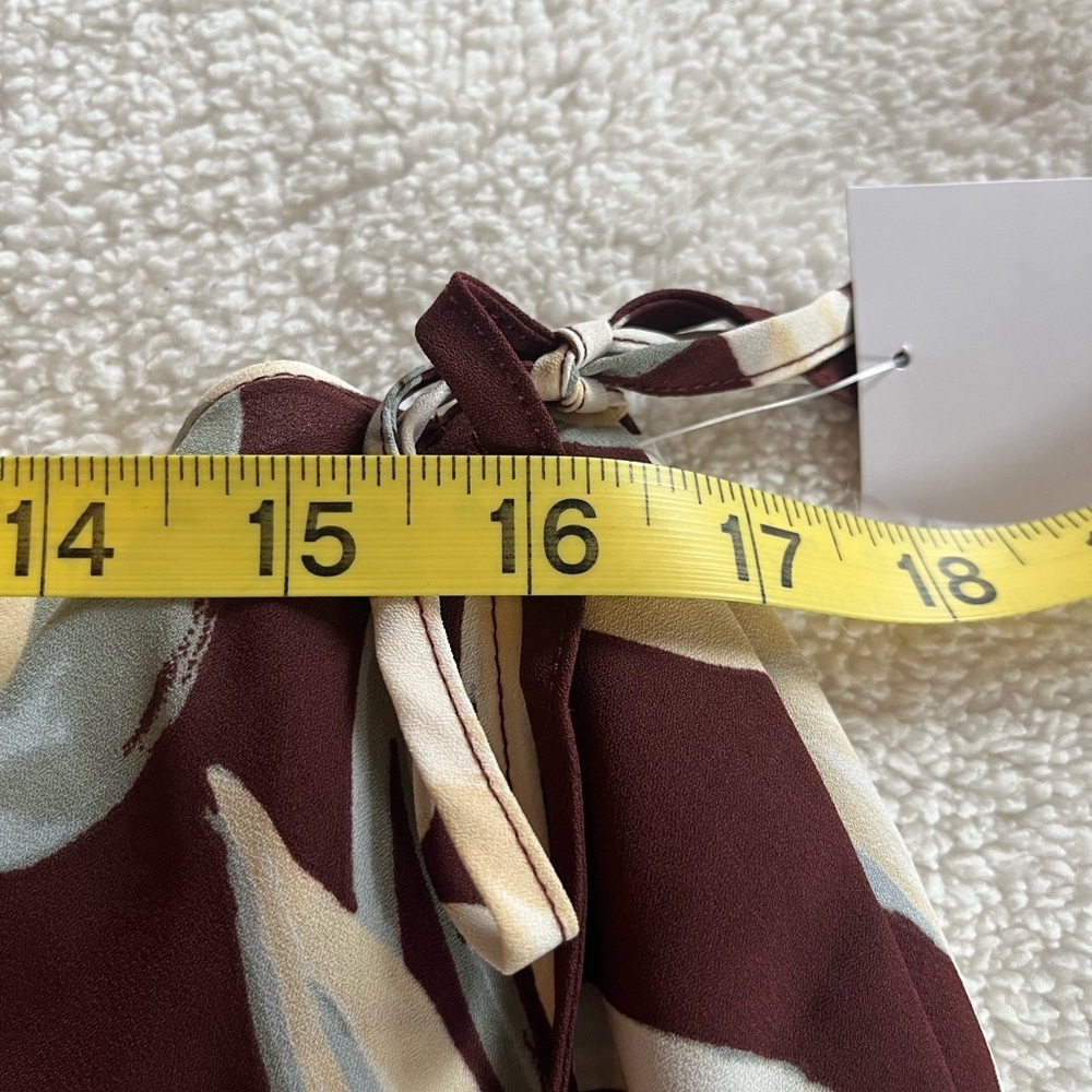 Nordstrom Rack Floral Midi Wrap Skirt in Burgundy & Cream Women’s Size XL - Picture 16 of 16